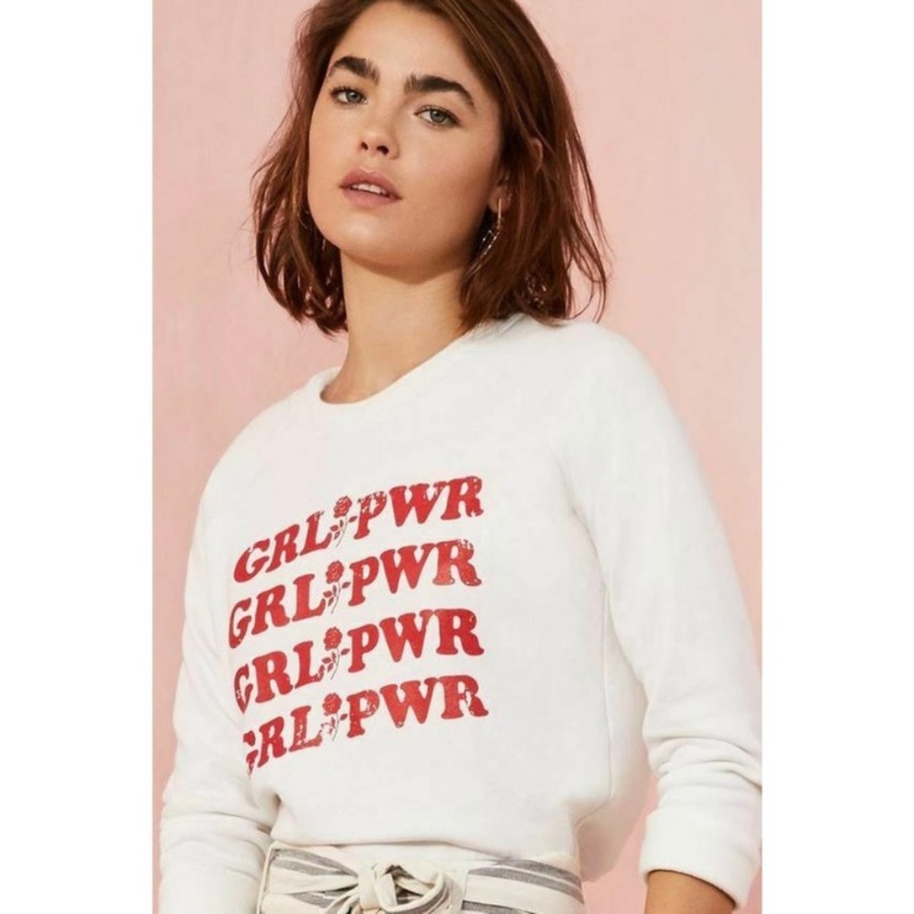 Rebecca Minkoff Sweatshirt M GRL PWR Graphic Print